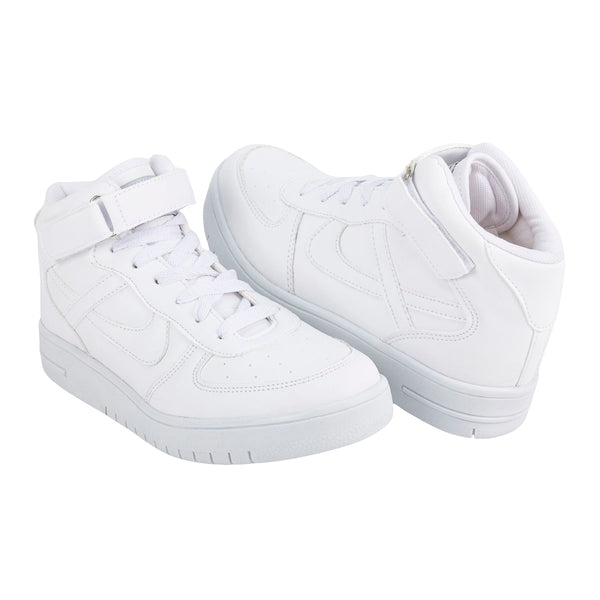 Tenis Blancos Escolar Botín Casuales Joven Panam 06087