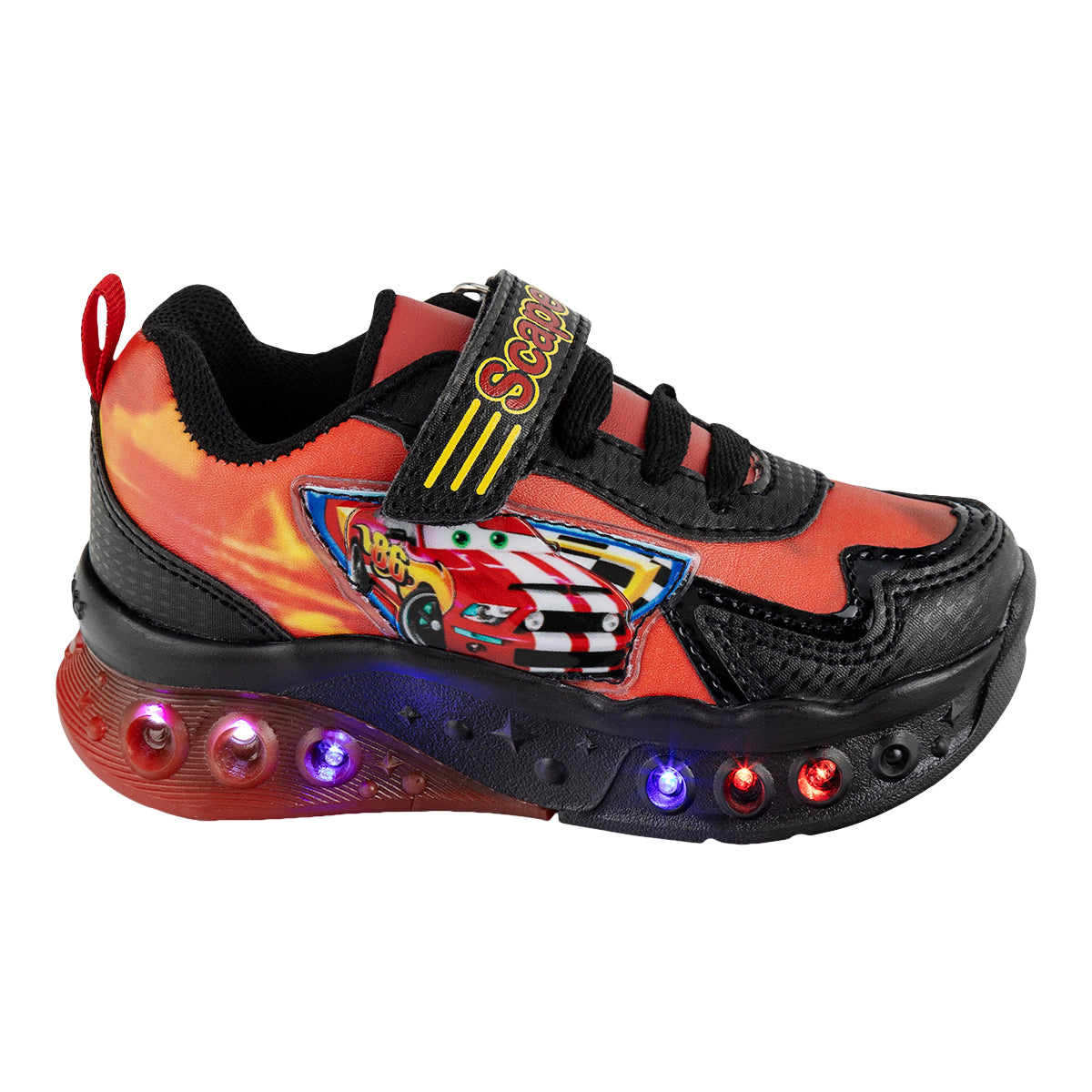 Tenis Casuales Cars Luz Led Niño Scape 06304