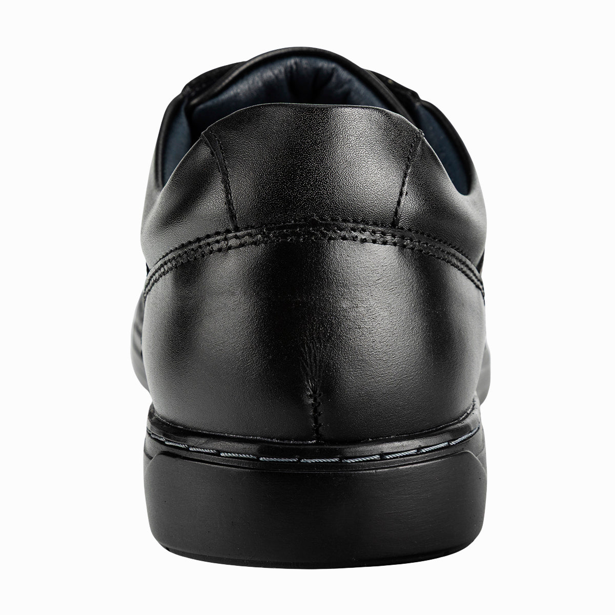 zapato casual de hombre de la marca Merano,  de color negro y con un sistema de cierre de velcro. parte trasera