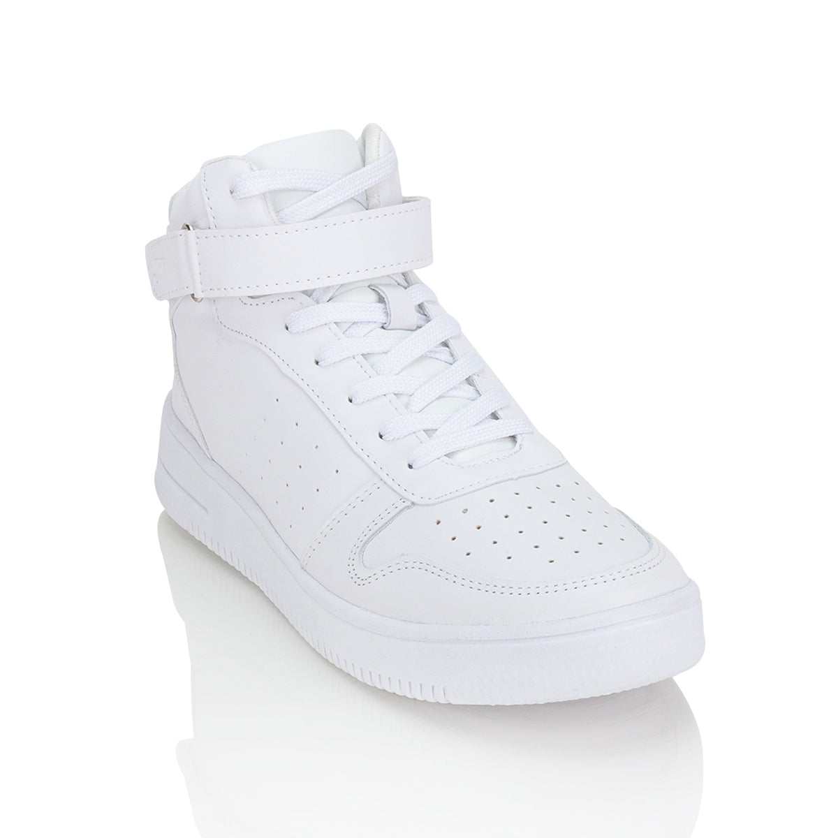 Tenis Blancos Escolar Bota Casual Moda Joven Court 00772 - Tres Reyes Zapaterías - México