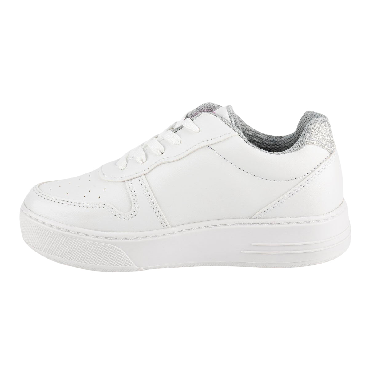 Tenis Blancos Escolar Casual Corazón Niña Dominiq 06007