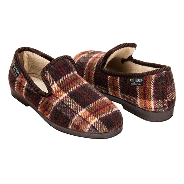 Pantufla Caballero Extra Confort 3000 00174/75 Marino/Marrón