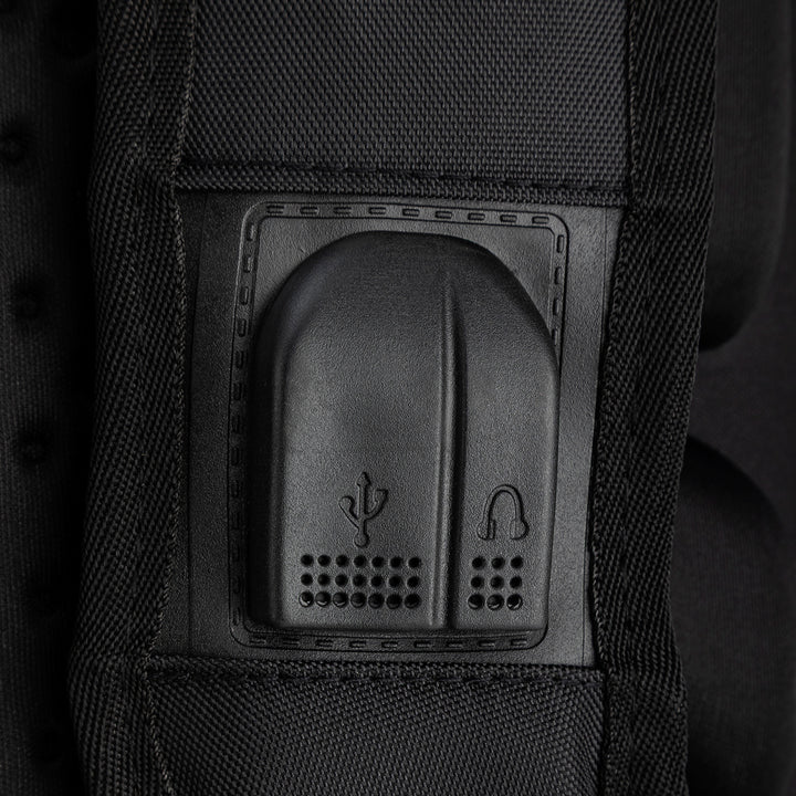 Mochila escolar color Negro con Gris