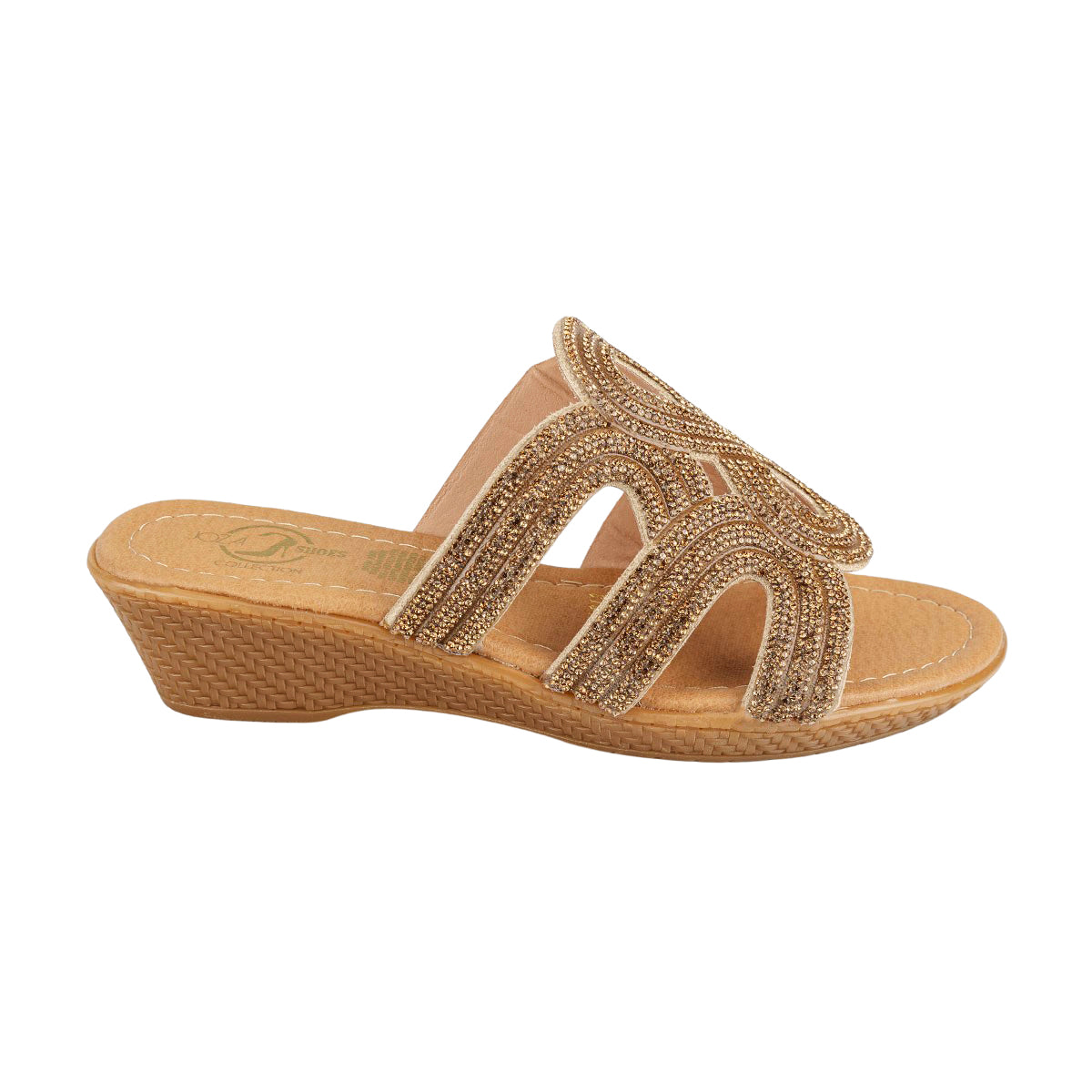 Sandalia Cómoda Oro Rosado Dama Joza 05407