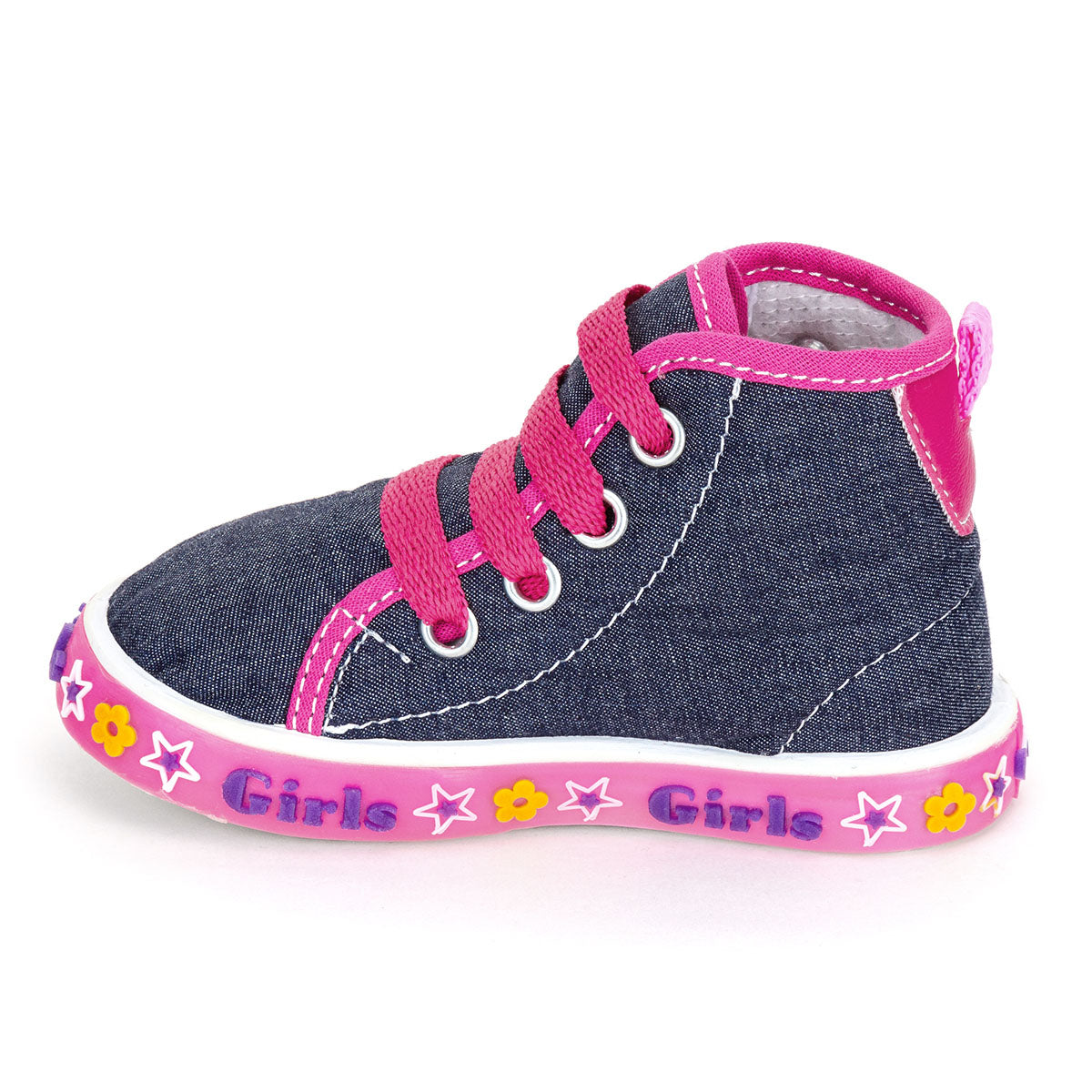 Tenis Moda Flores Mezclilla Niña Gonaykids 02190