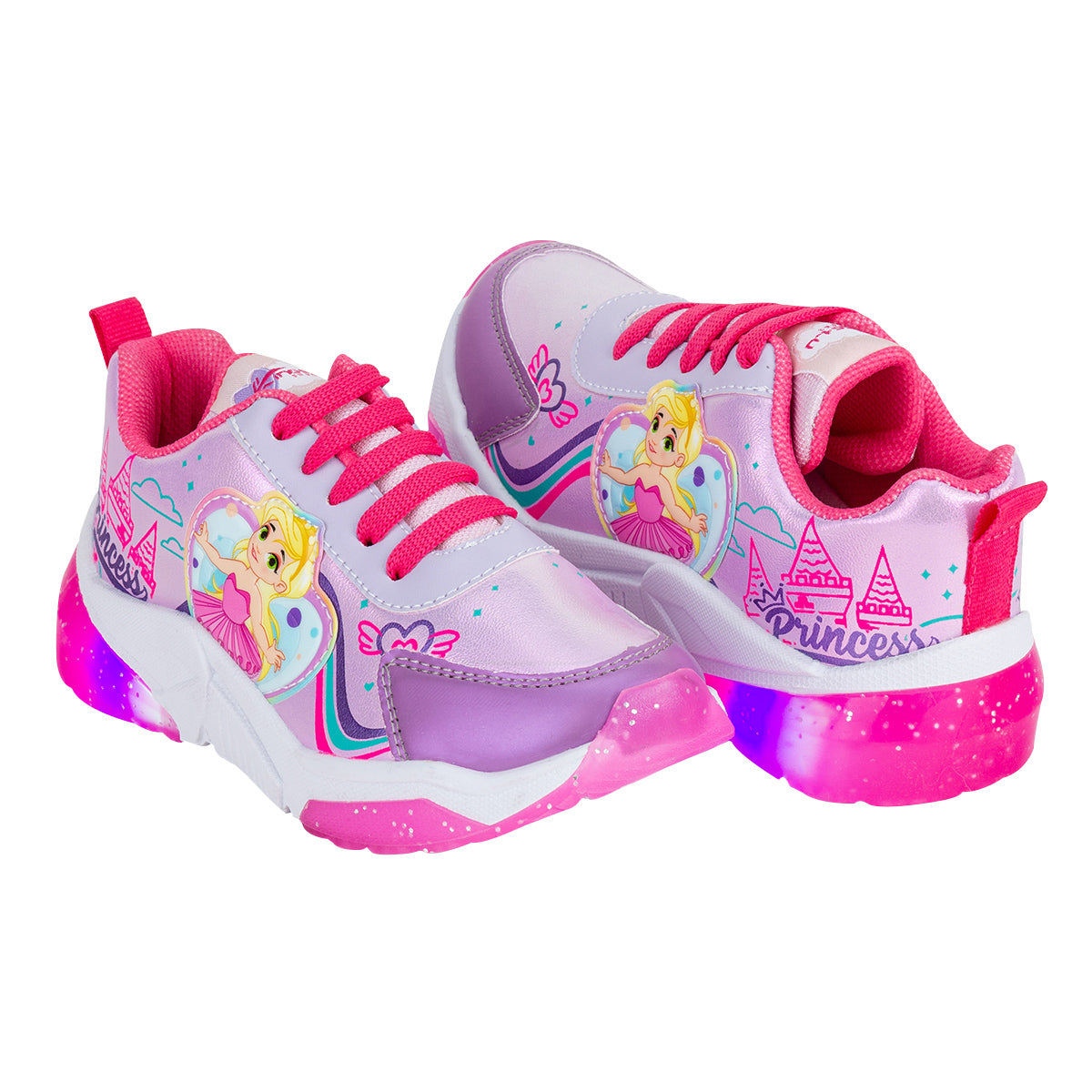 Tenis Moda Niña Princesa Luces Led Kings Lu 03525