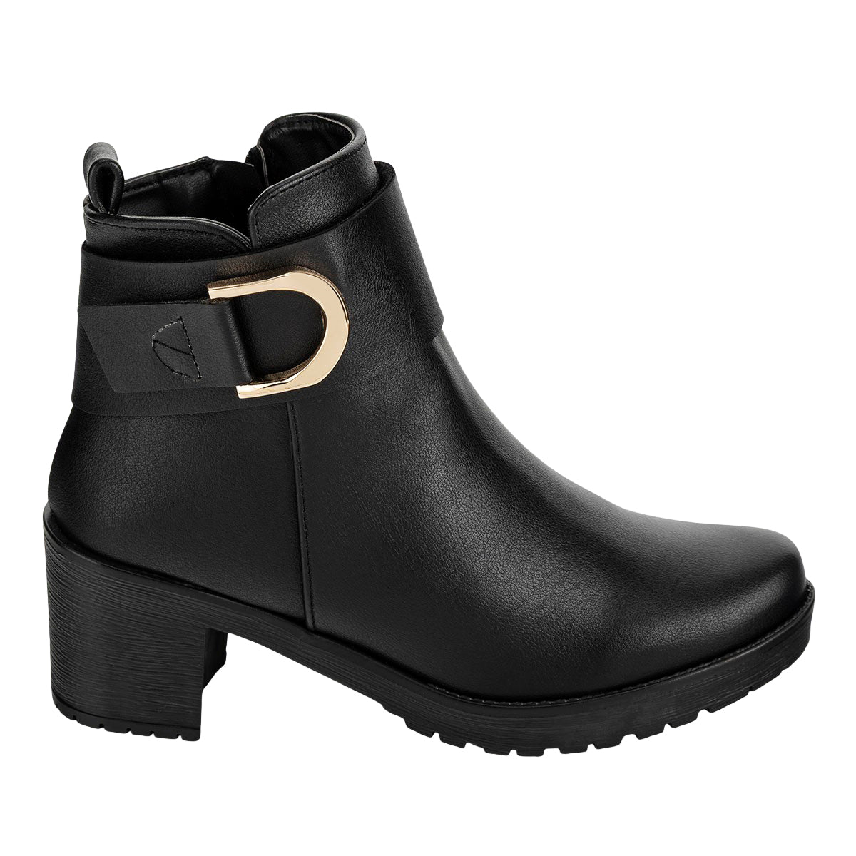 Botín Casual Con Hebilla Para Mujer Fusión 07964