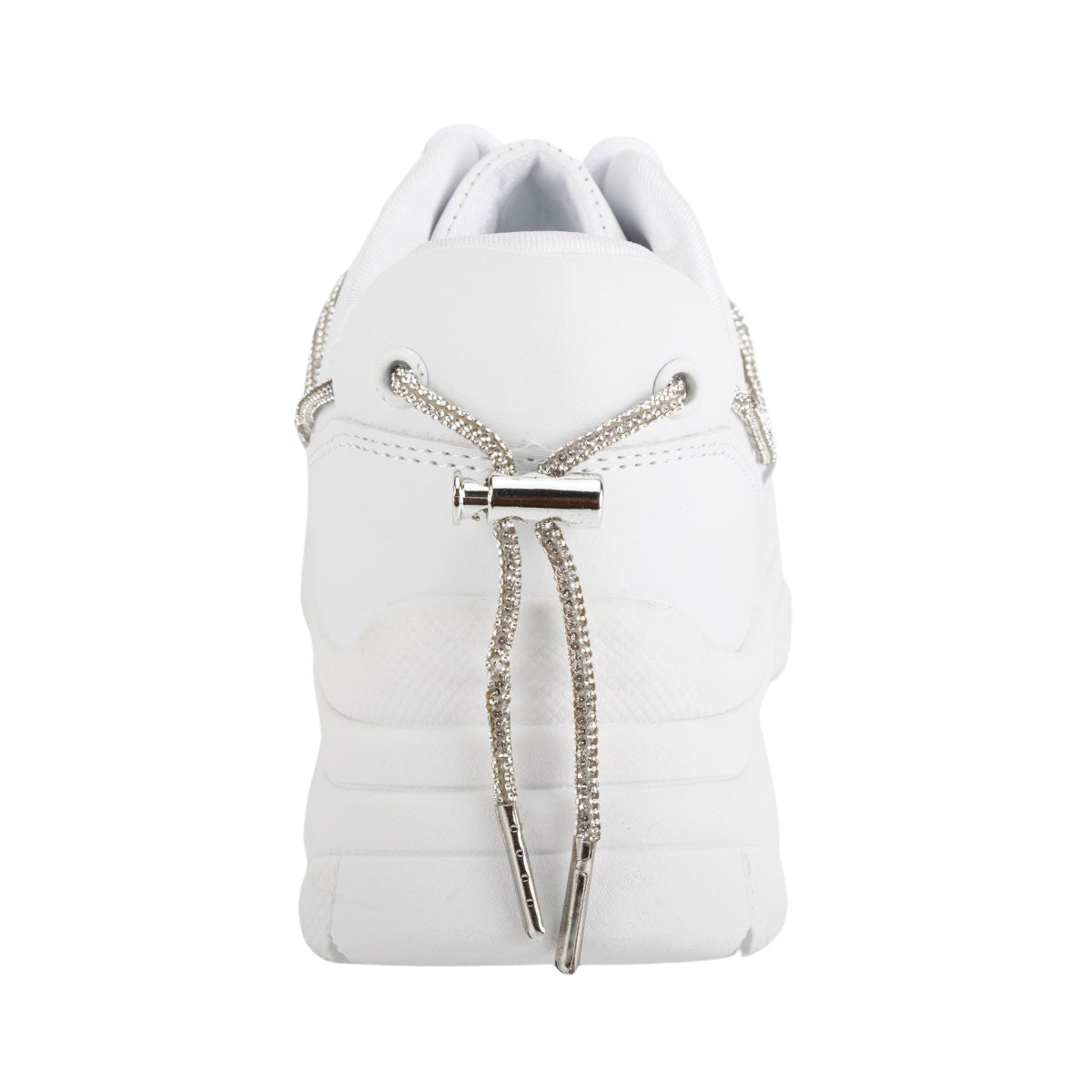Tenis Blancos Plataforma Brillos Para Mujer Neosport 05216