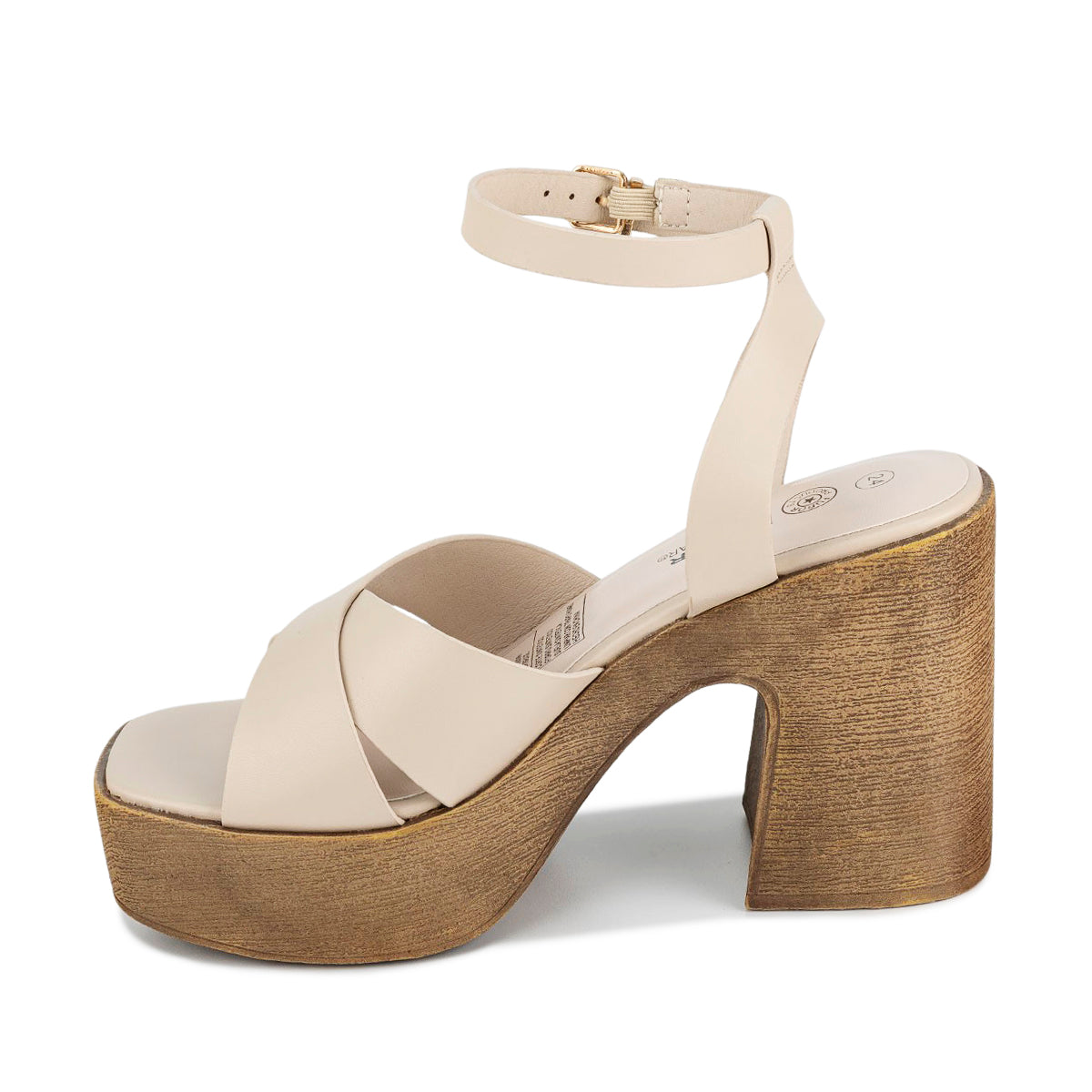 Sandalia Plataforma Biege Dama Furor 05098