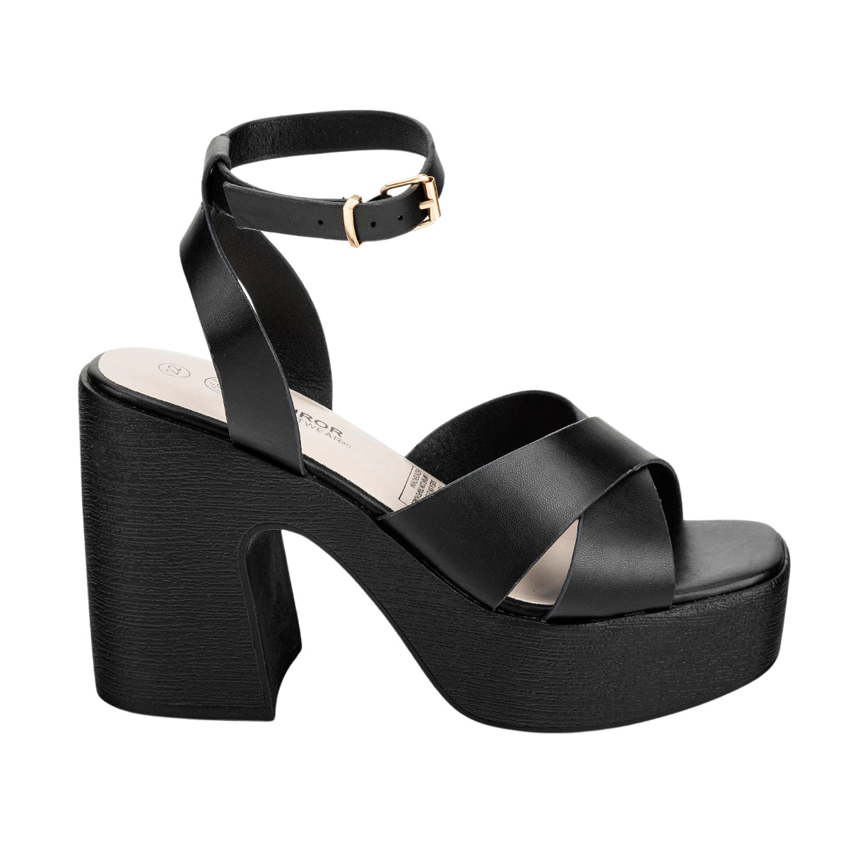 Sandalia Plataforma Hebilla Dama Furor 05097