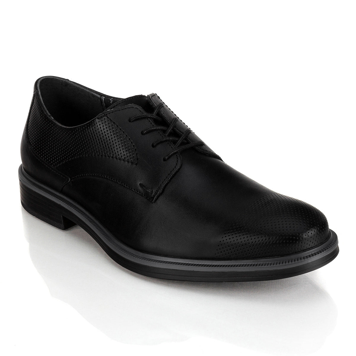 Zapato Cómodo Derby Para Hombre Flexi 03251/52 Negro-Tan