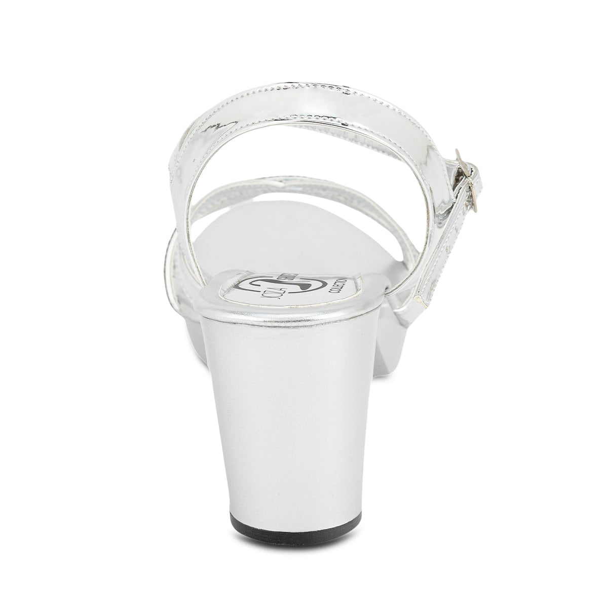 Zapatilla Elegante Tiras Brillo Plata Dama Joza 05412