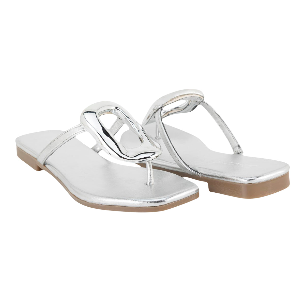 Sandalia Piso Hebilla Pulida Dama Senties 07248