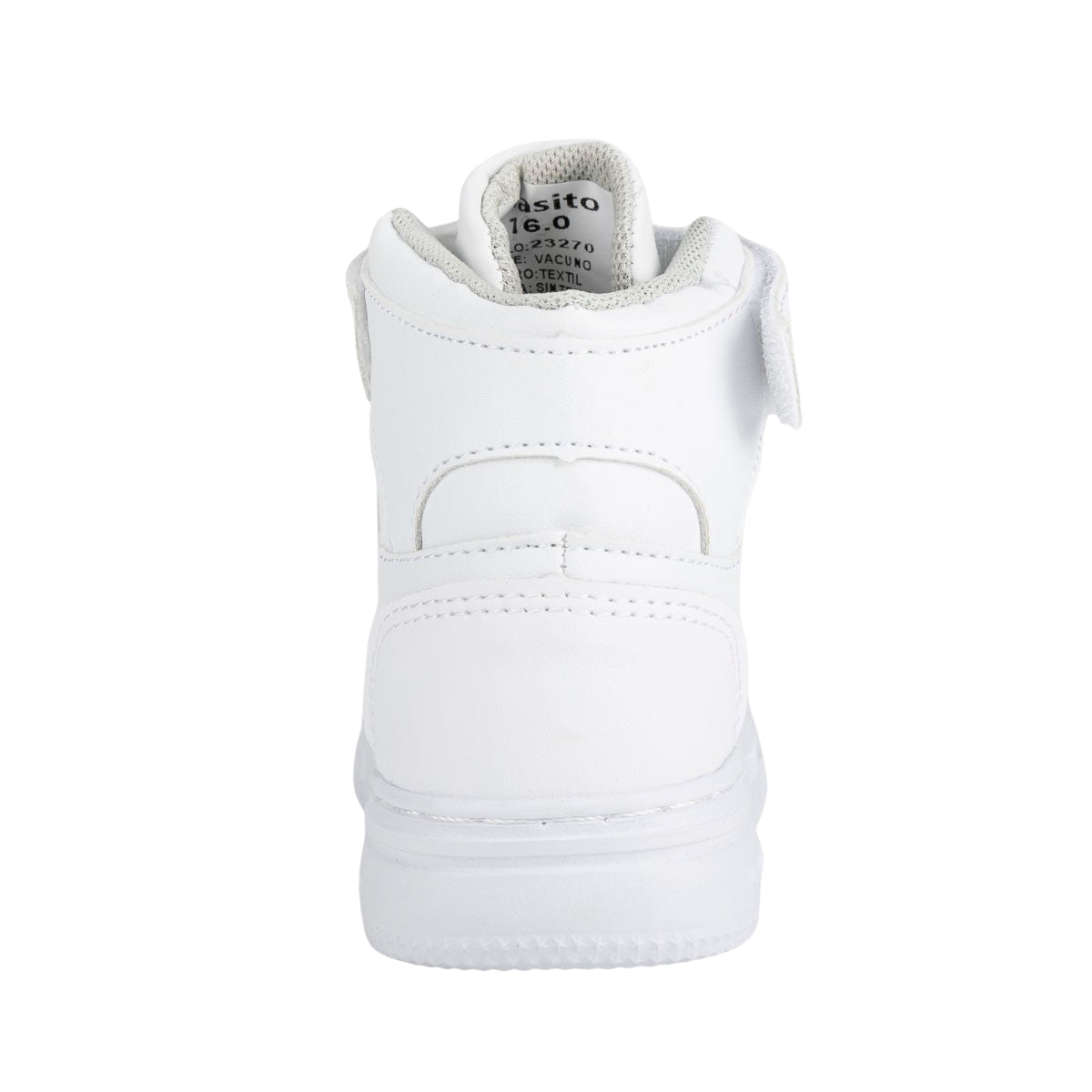 Tenis Blancos Escolar Para Niños Bota Casual Velcro Blasito 05533