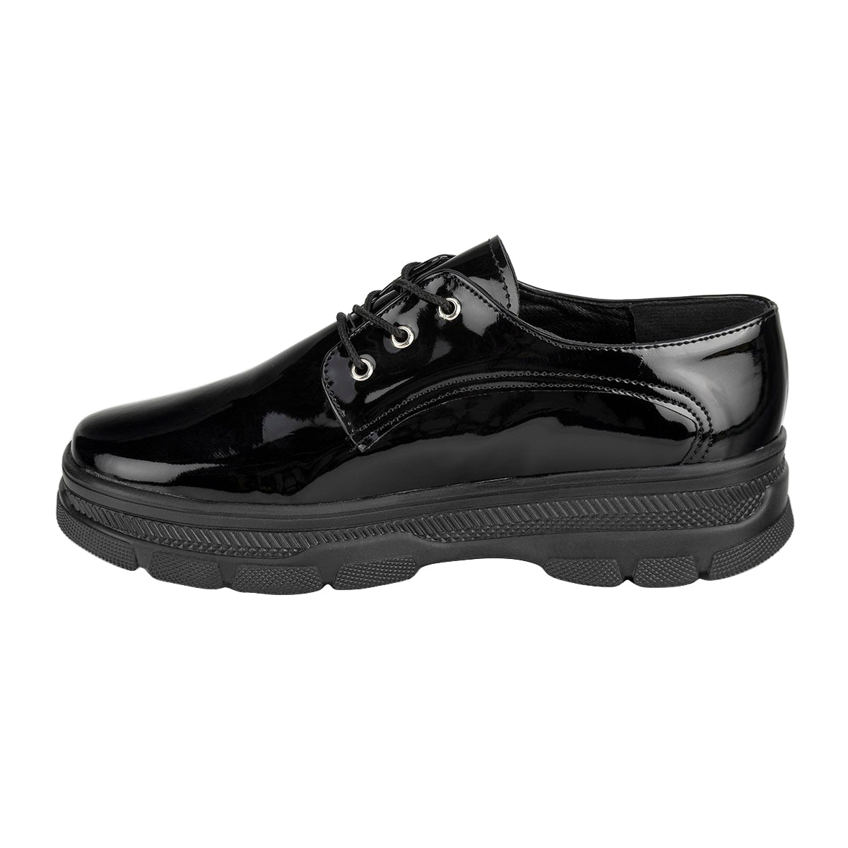 Zapato Charol Escolar Negro Joven Touche 05437