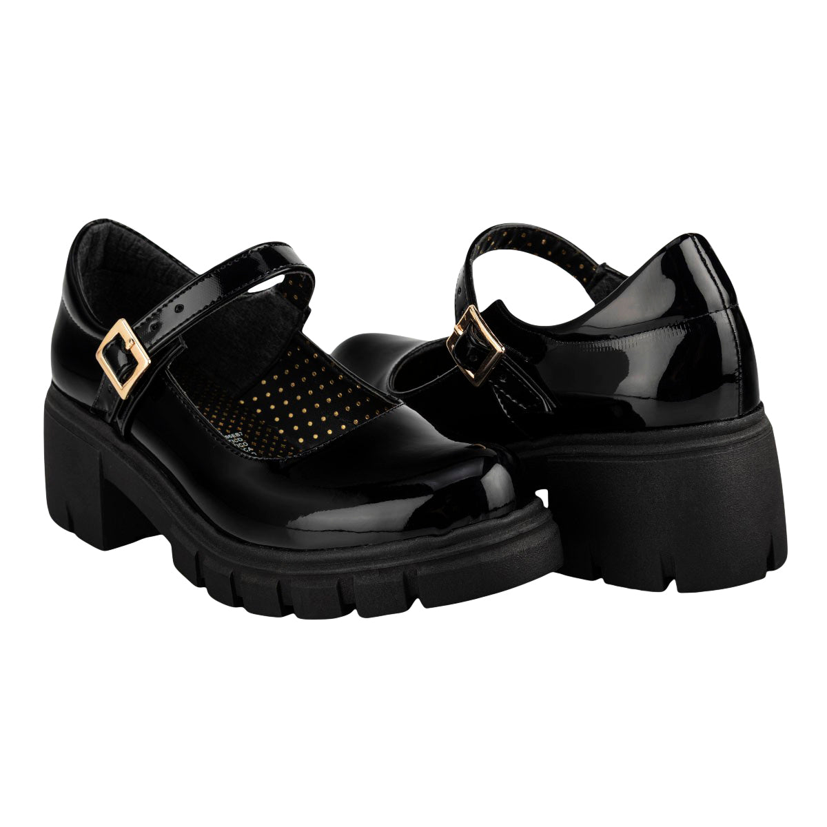 Zapato Escolar Tacón Mary-Jane Dama Happy Shoes 07427