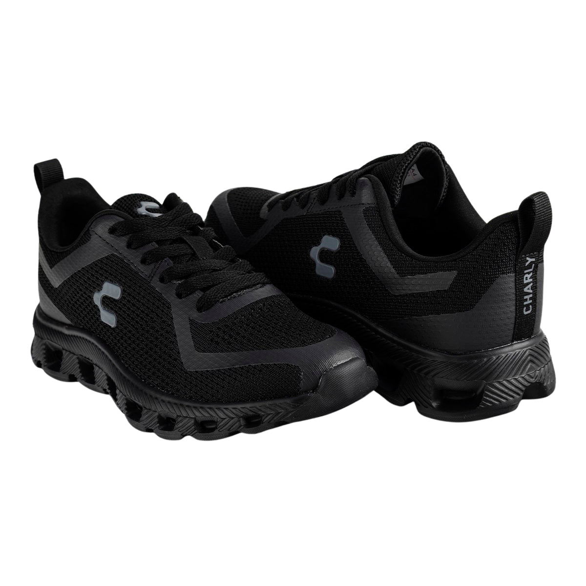 Tenis Deportivo Relax Black and Grey Junior Niño Charly 06970