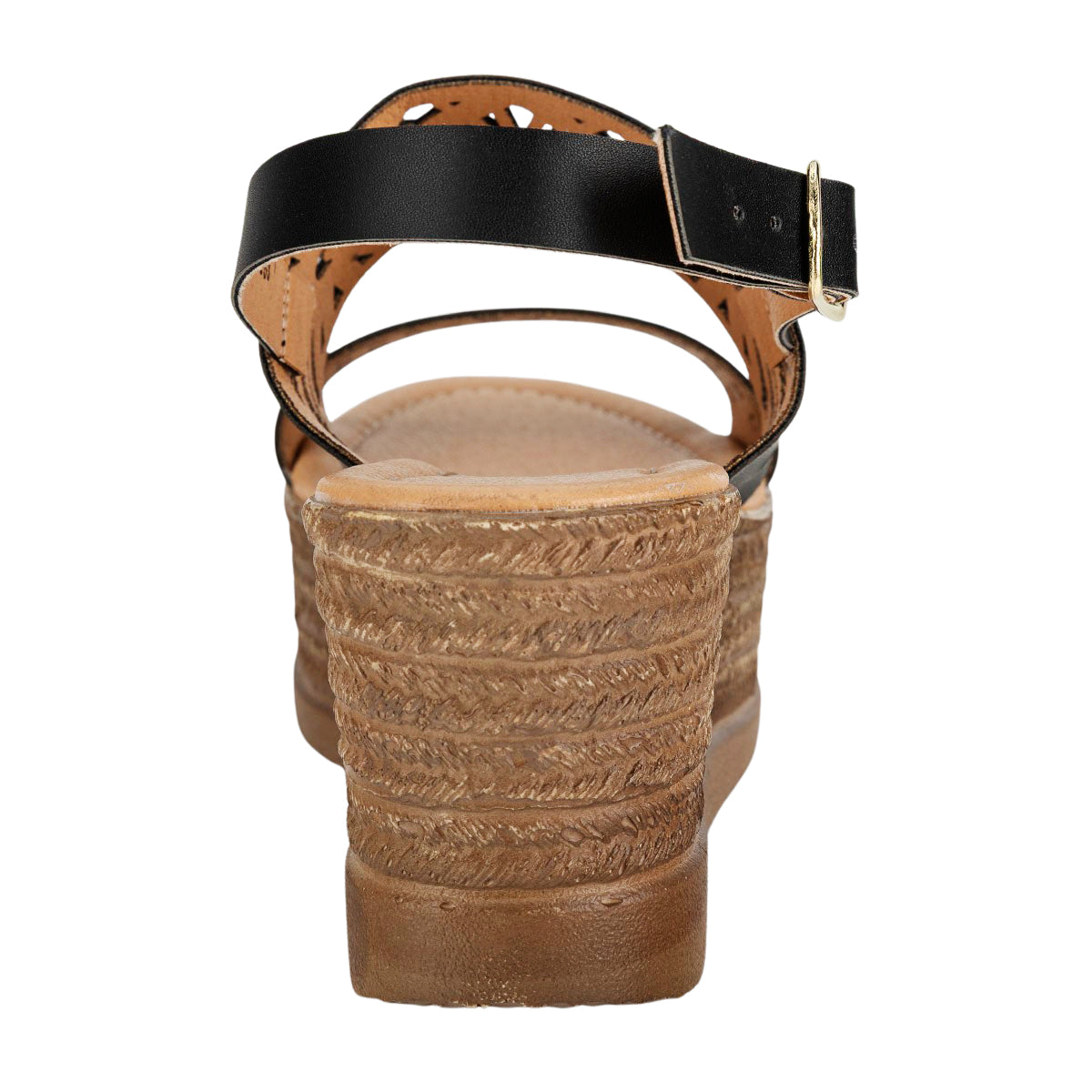 Sandalia Floral Cuña Para Mujer Joza 06502