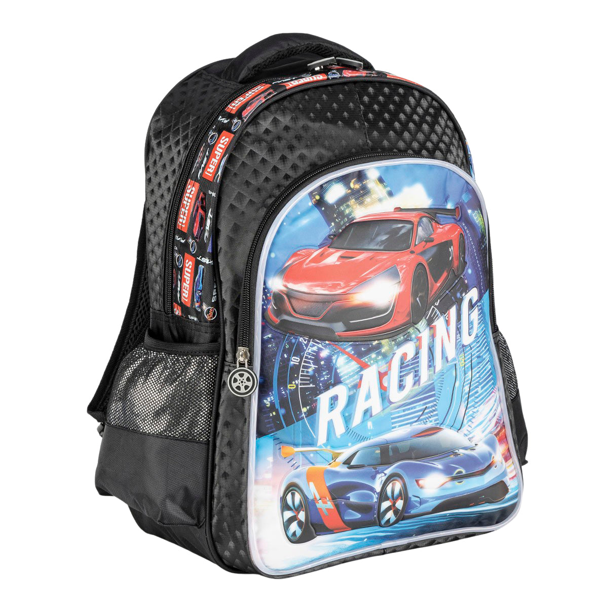 Set Mochila Lonchera Lapicera Escolar Carro 06063