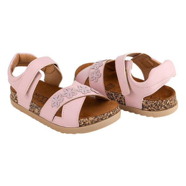 Sandalia Casual Flores Niña Viamoda 05365