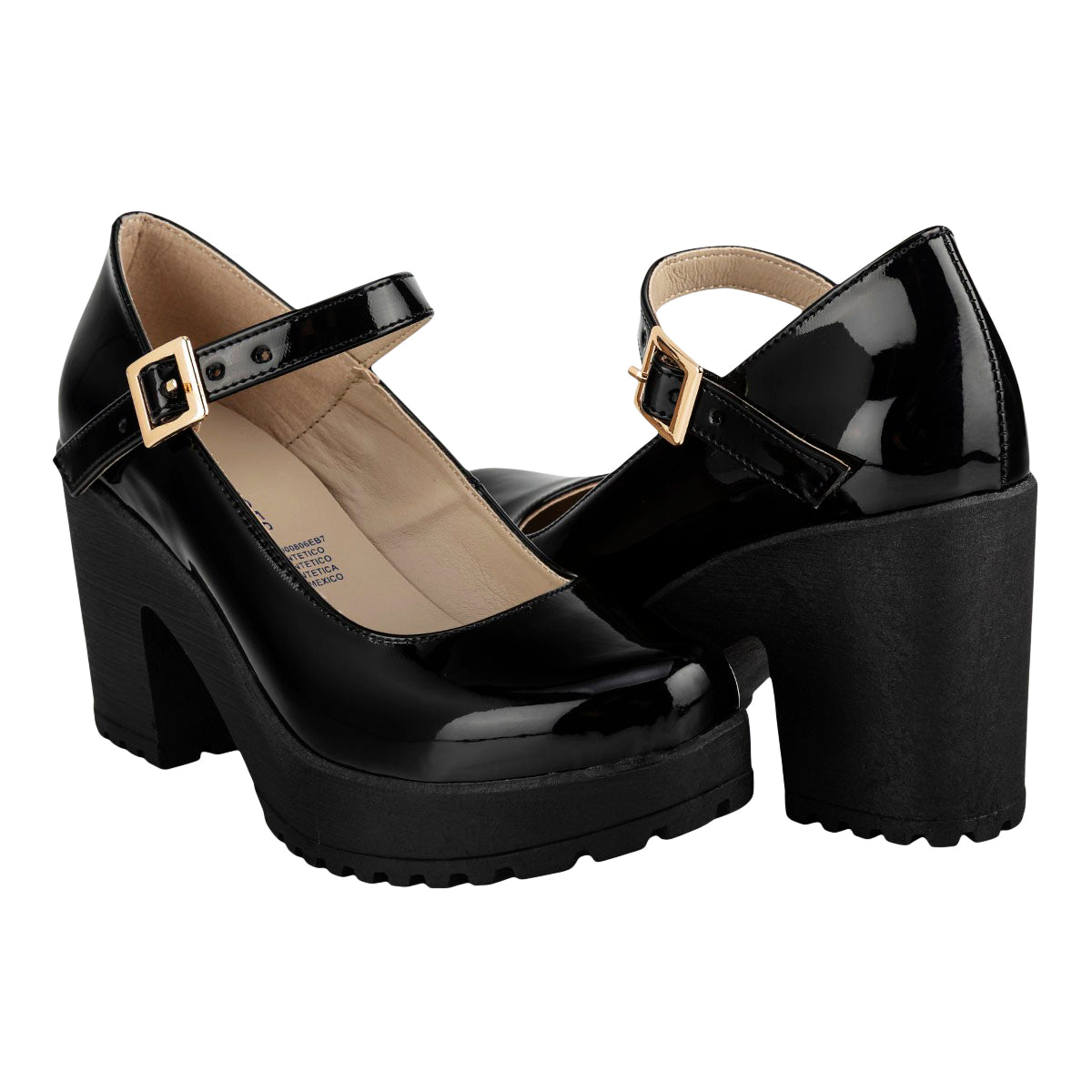 Zapato Tacón Mary Jane Dama Happy Shoes 07428