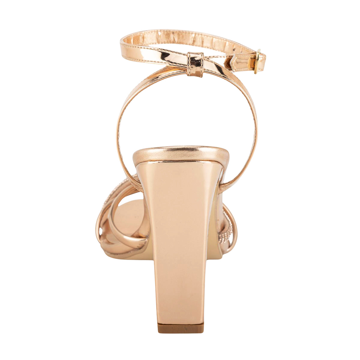 Sandalia de Tacón Rose Gold Dama Happy Shoes 08025