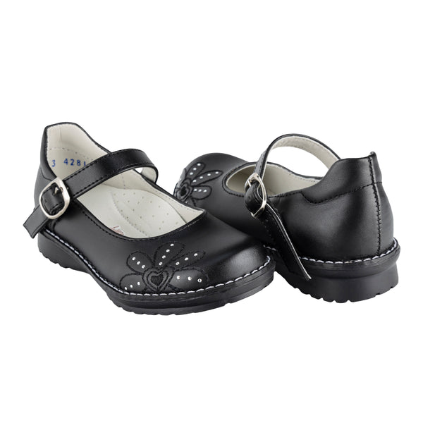Zapato Escolar Flor Niña Nick&wick 05486