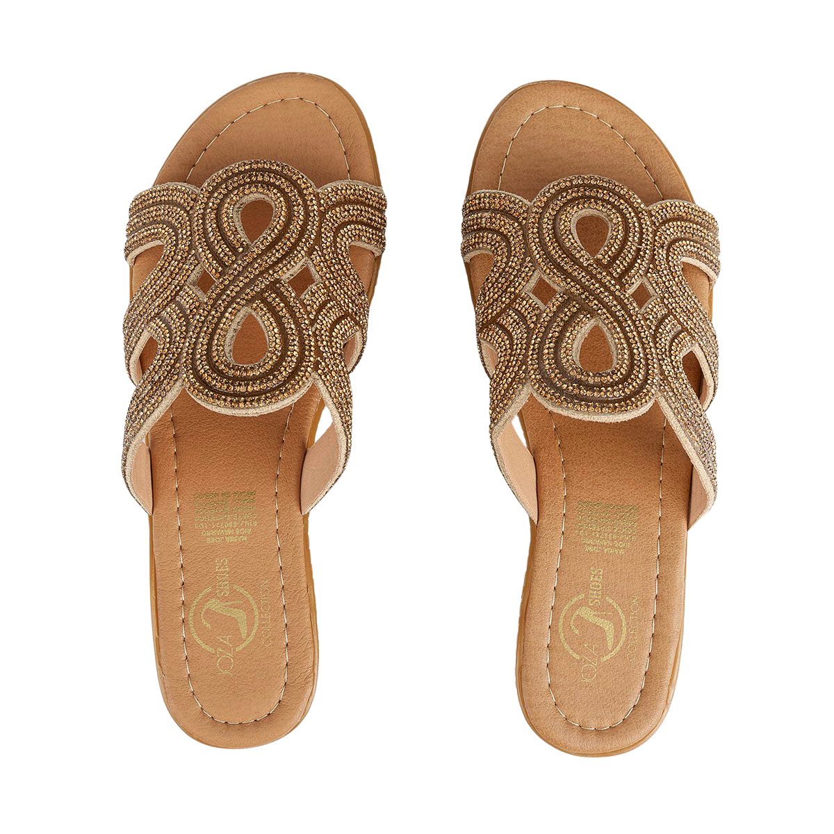 Sandalia Cómoda Oro Rosado Dama Joza 05407