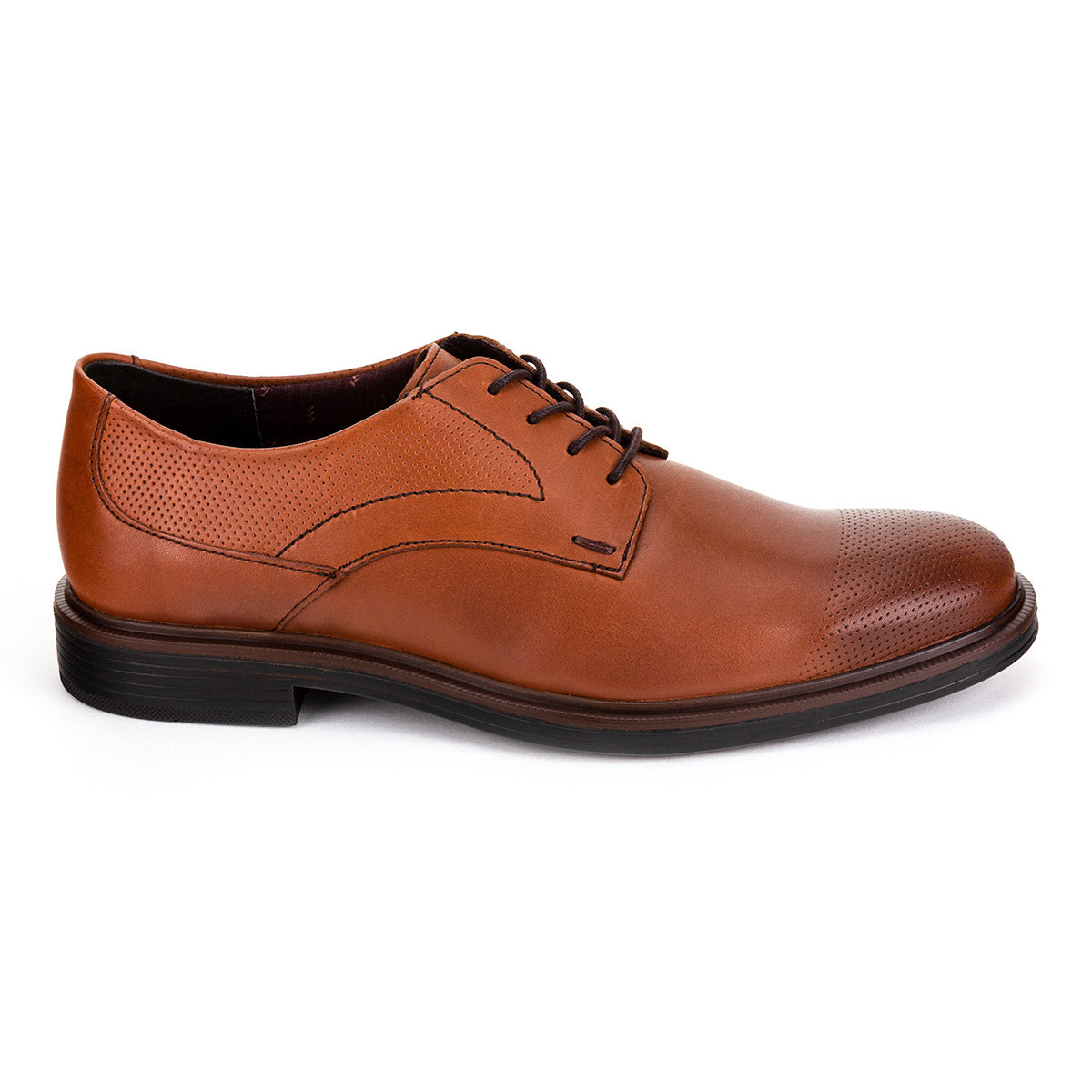 Zapato Cómodo Derby Para Hombre Flexi 03251/52 Negro-Tan