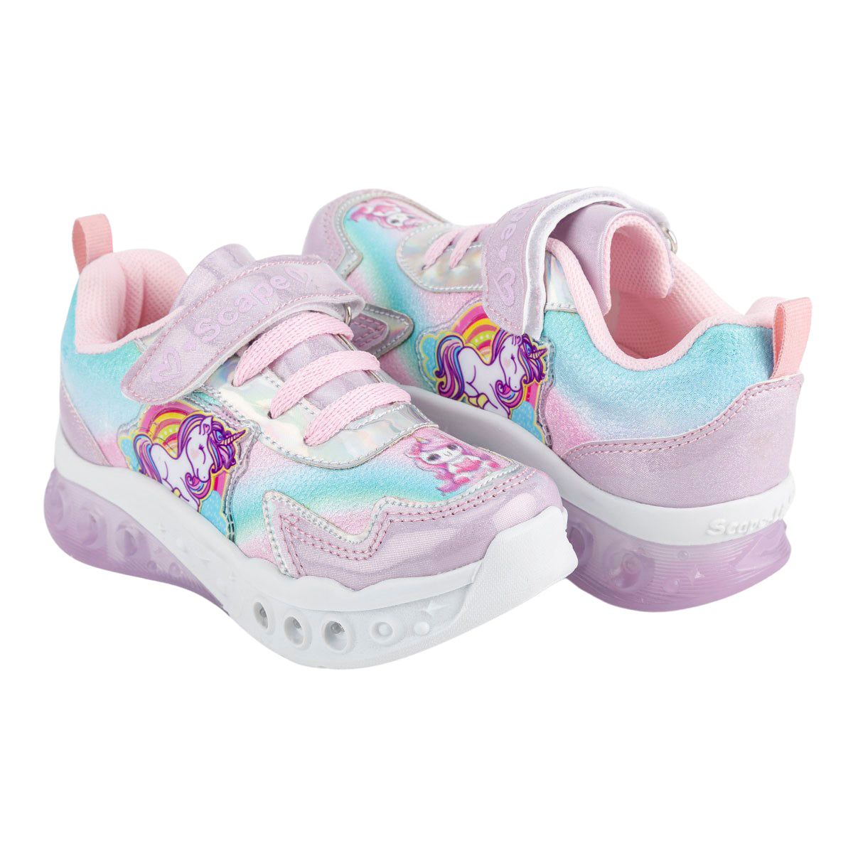 Tenis Casual Unicornio Luz Led Niña Scape 06293 Scape Tenis Scape Calzado con Estilo en México