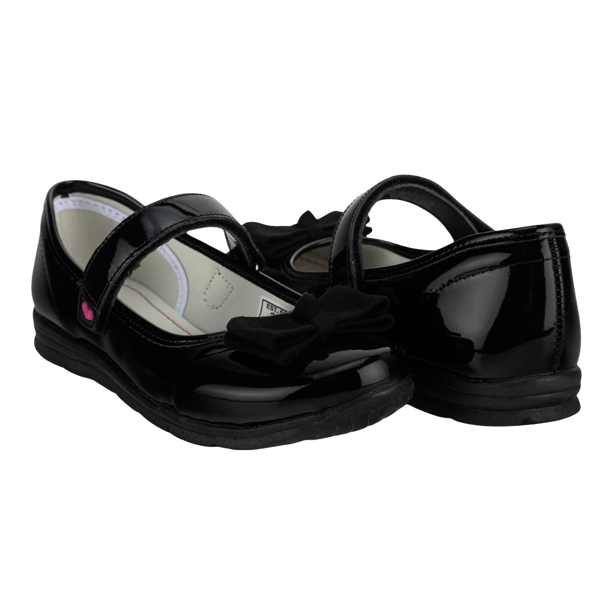 Zapato Escolar Moño Corazón Para NIña Nick & Wick 08970