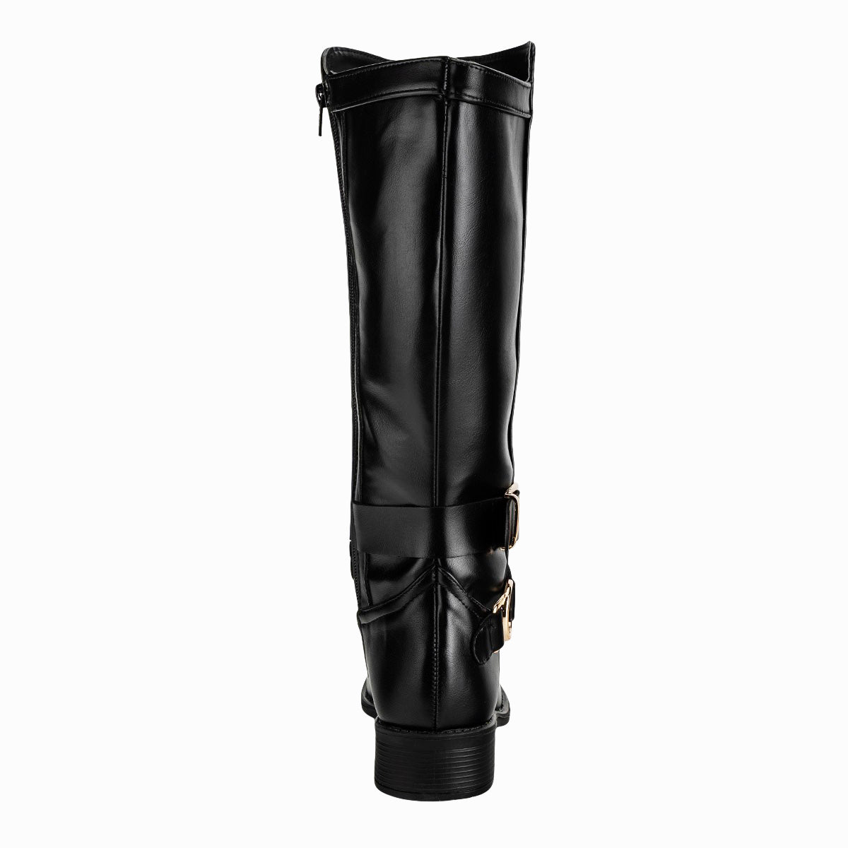 Botas Tipo Equitación  Doble Hebilla Para Mujer Fusión 07966