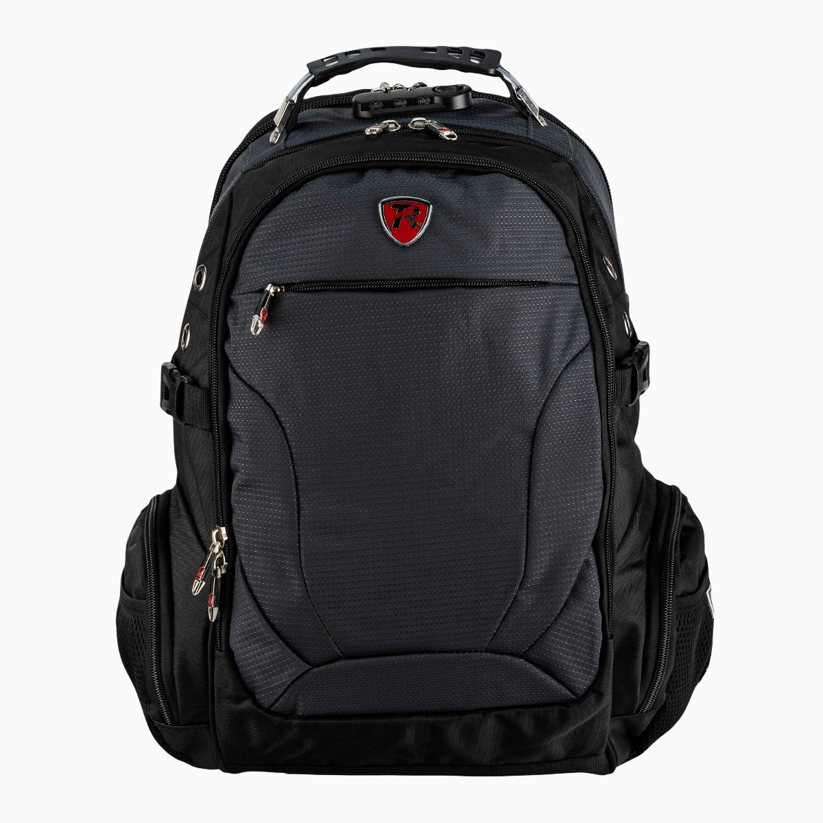 Mochila escolar color Negro con Gris