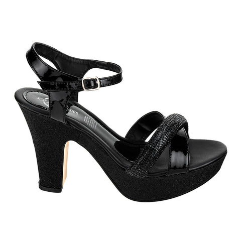 Sandalia Fiesta Cintas Brillos Dama Joza 04637