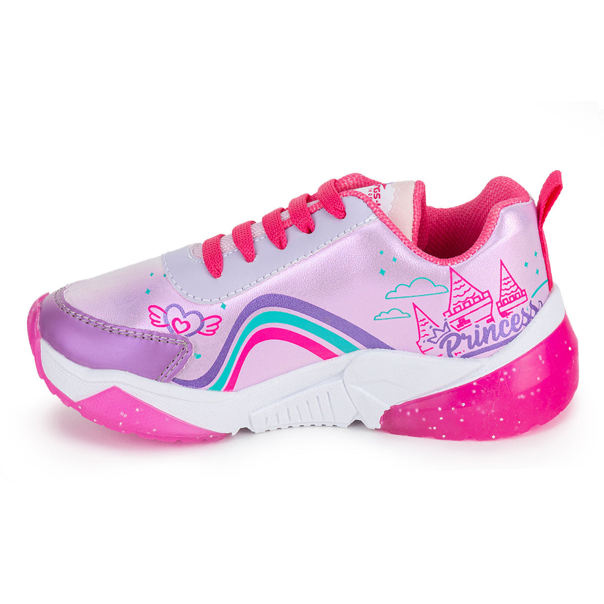 Tenis Moda Niña Princesa Luces Led Kings Lu 03525
