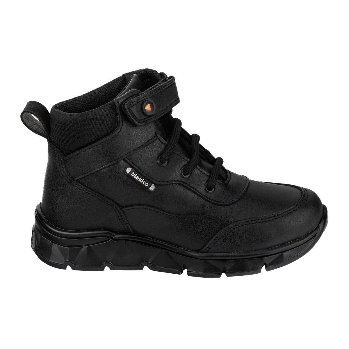 Bota Botín Casual Escolar Negro Niño Blasito 05418