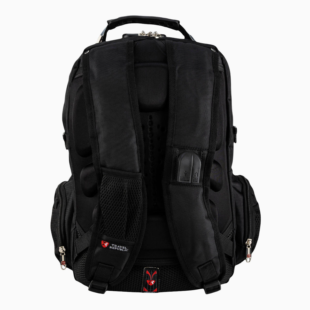 Mochila escolar color Negro con Azul Marino