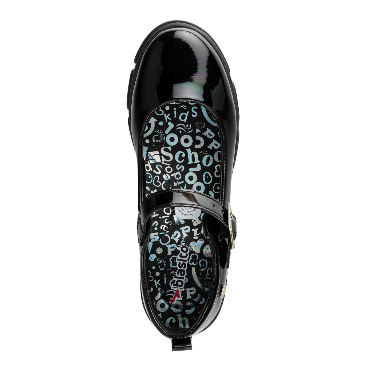 Zapato Charol Escolar Corazón Joven Blasito 05416