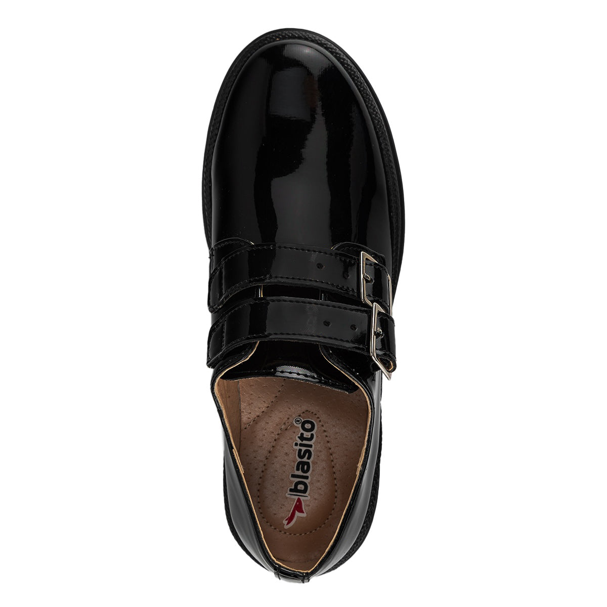 Zapato Escolar Hebilla Charol Para Niña Joven Blasito 05413