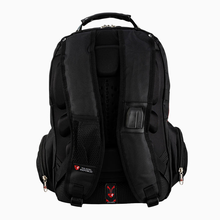 Mochila escolar color negro con vino
