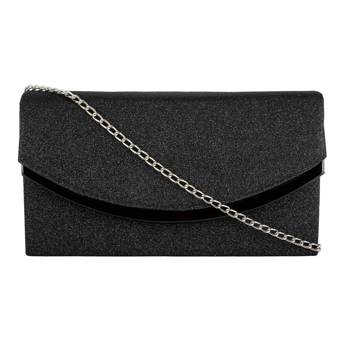 Bolso de mano en color negro de la marca Happy Shoes