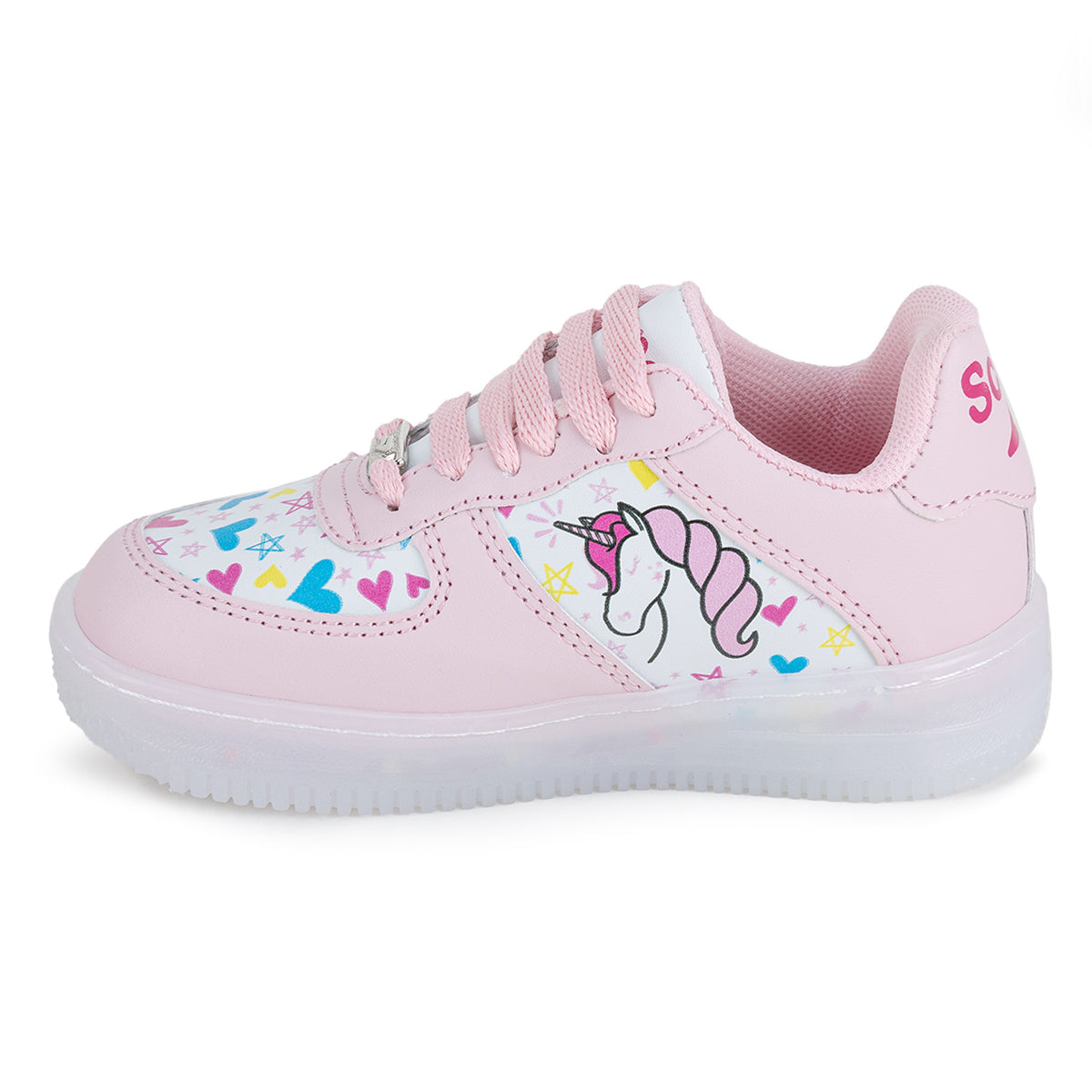 Tenis Luz Led Unicornio Corazones Niña Scape 04838