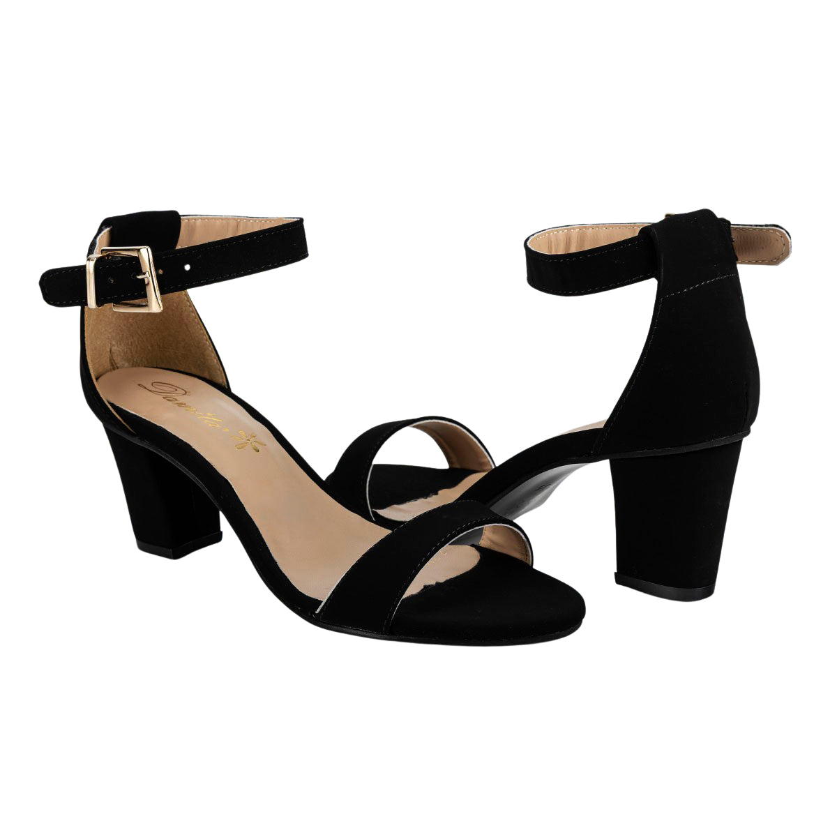 Sandalia Zapatilla Para Mujer Tacón cuadrado Damita 00949