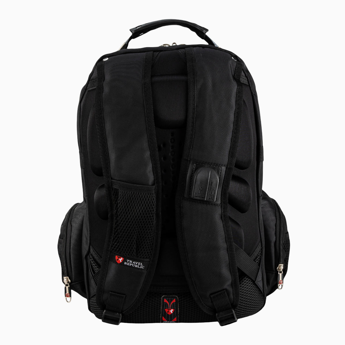 Mochila escolar color negro con azul