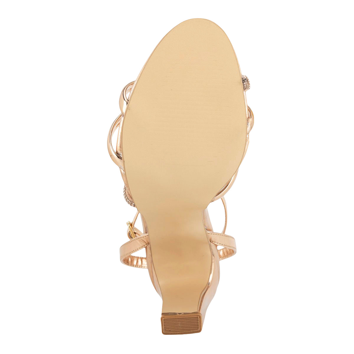 Sandalia de Tacón Rose Gold Dama Happy Shoes 08025