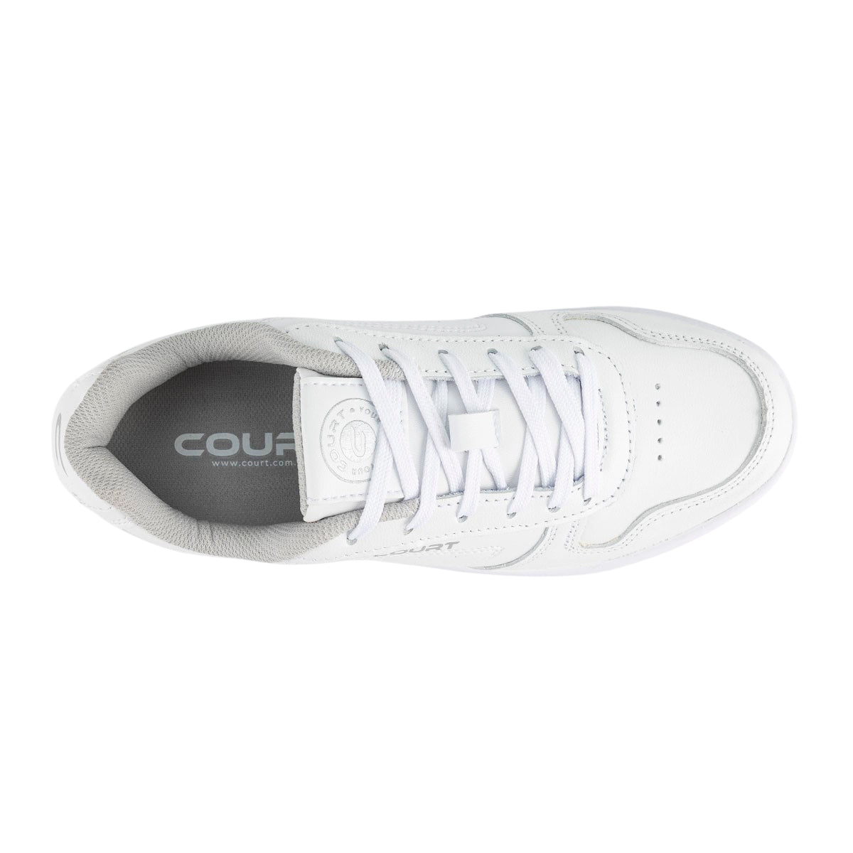 Tenis Blancos Escolar Casual Moderno Para Niño Court 06008